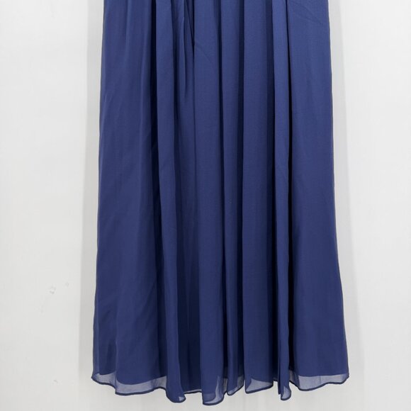 BCBGMAXAZRIA 100% Silk Strapless Sapphire Blue Embellished Gown Women’s Size 4 - Picture 3 of 12